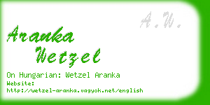 aranka wetzel business card